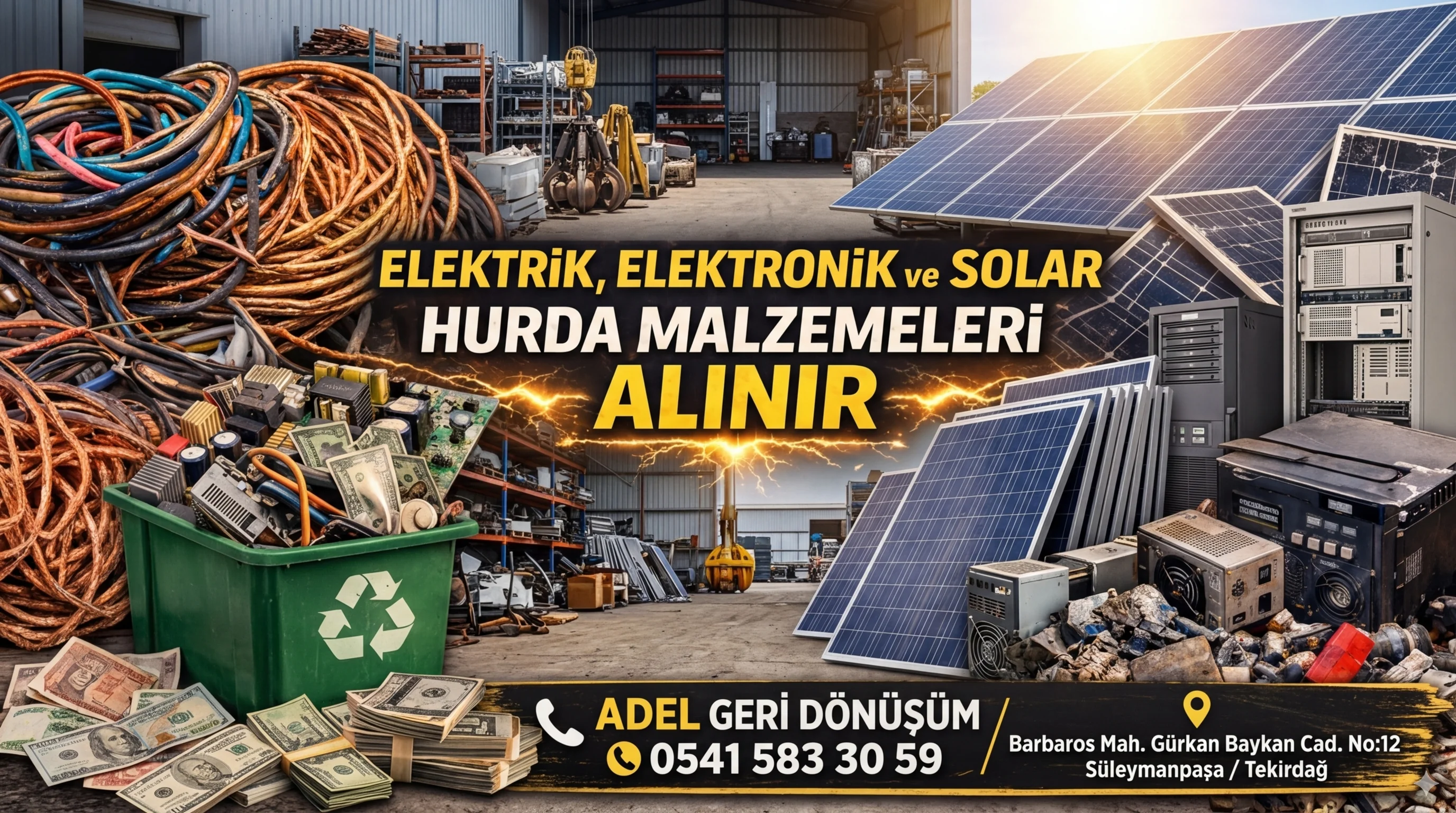 Elektrik, Elektronik ve Solar Hurda Malzemeleri Geri Dönüşüm